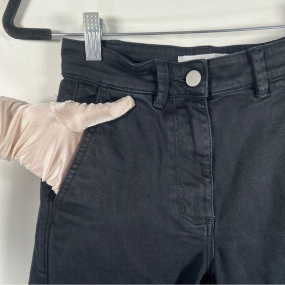 EVERLANE Wide Leg Crop Black Denim Pants Jeans Size 00 - Picture 13 of 16